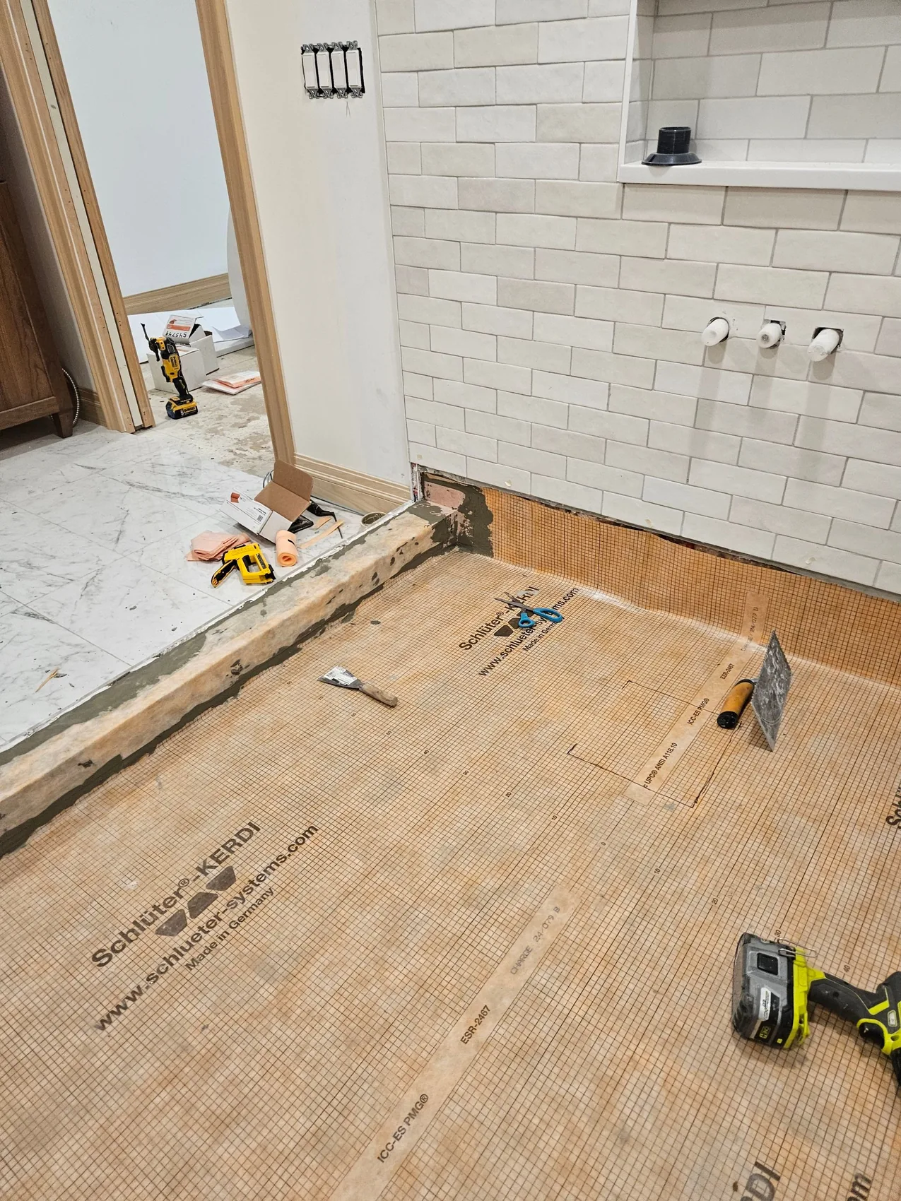 New tile and finishes going in during the rebuild